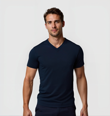 Pack de 9 Col V - Bleu marine
