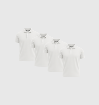 Pack de 4 Polos - Blanc