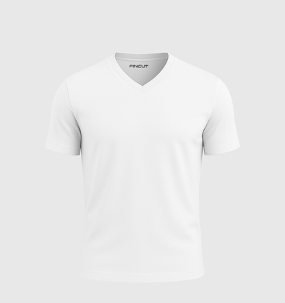 Le Tee-shirt Col V - Blanc
