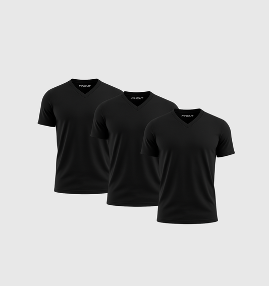 Pack de 3 Col V - Noir