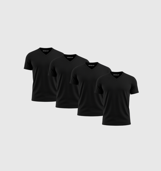 Pack de 4 Col V - Noir