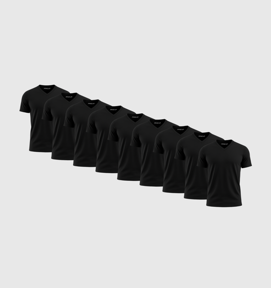 Pack de 9 Col V - Noir