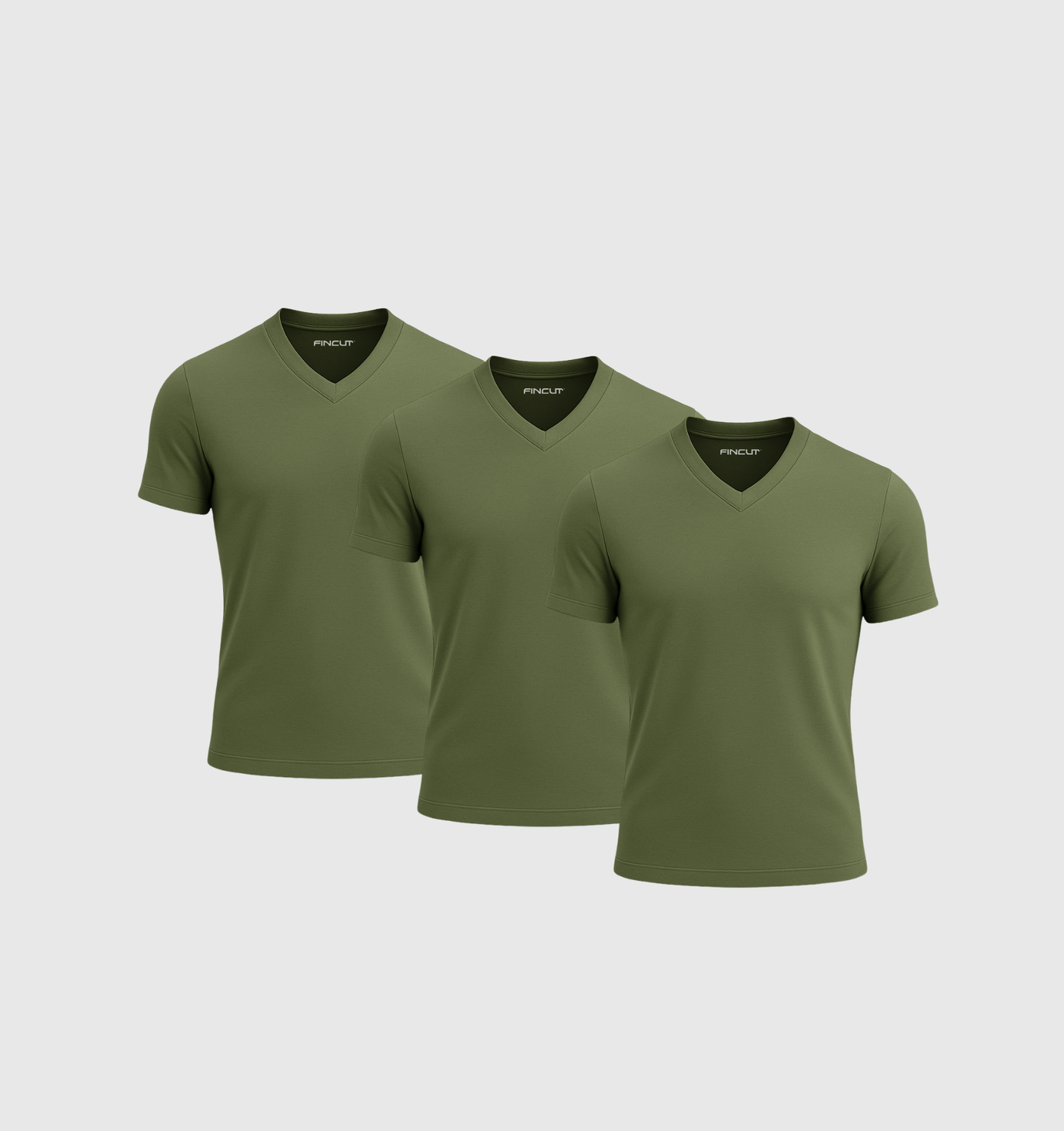 Pack de 3 Col V - Kaki