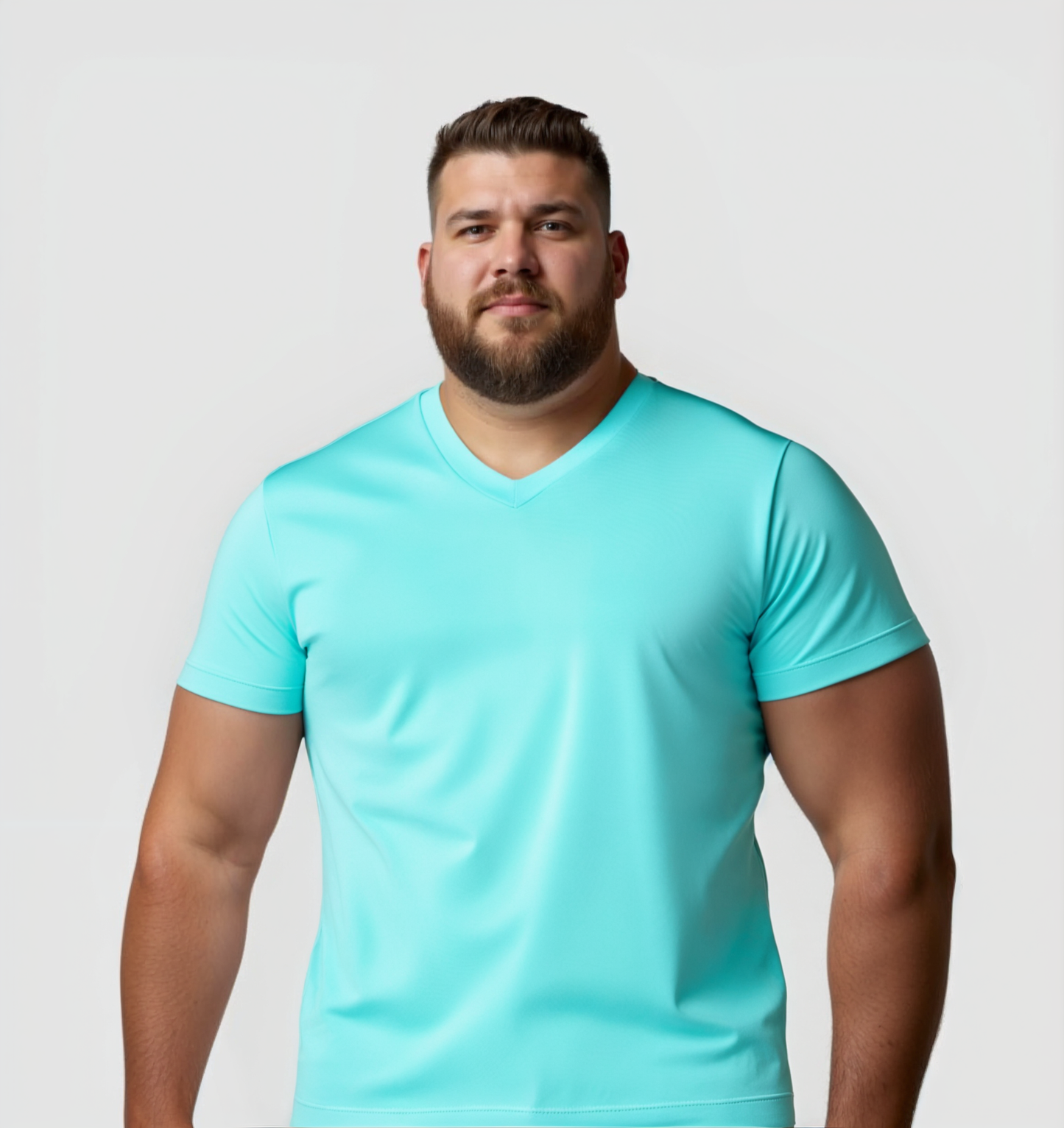 Pack de 6 Col V - Bleu turquoise