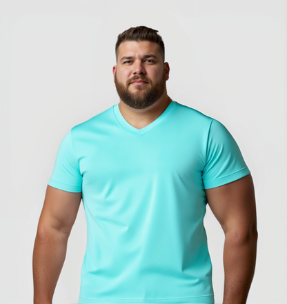 Pack de 6 Col V - Bleu turquoise